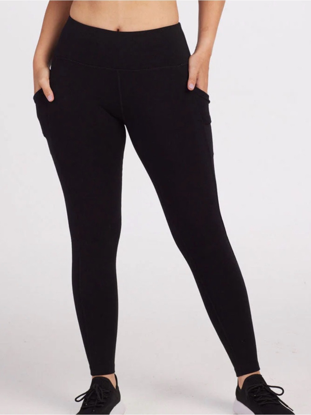 WOOLX Piper Black High Waist Pocket Leggings Size Medium